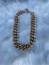 Glitter Gold Chunky Chain Link Necklace