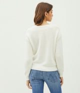 Ivory Knit Boyfriend Fit Sweater