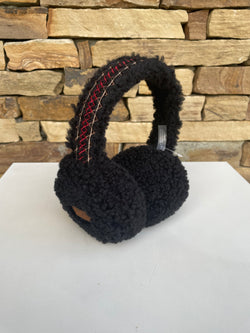 Black w/Red & Brown Zig Zag Design Sherpa CC Brand Earmuffs