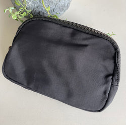 Black Pack Crossbody Bag/Fanny Pack Adjustable Sizing