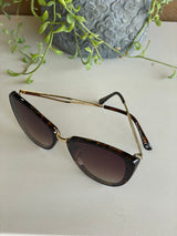 French Designer Collection Tortoise Cat Eye Sunglasses