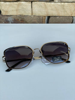 Giselle Silver Metal & Black Frame Sunglasses