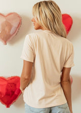 Western Love Khaki Valentines Graphic Tee