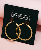 Gold Dipped Twisted Rope Hoop Earrings