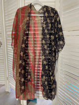 Vintage American Flag Sheer OS Kimono