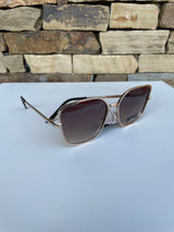 Giselle Gold Metal & Black Frame Sunglasses