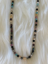 Colorful & Black Beaded Necklace