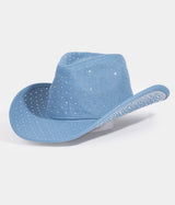 Denim & Rhinestones Cowgirl Hat w/Adjustable Fit