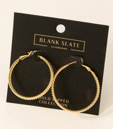 Gold Dipped Twisted Rope Hoop Earrings