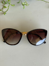 French Designer Collection Tortoise Cat Eye Sunglasses