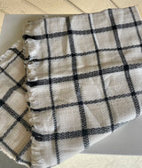 Black & Cream Checkered Scarf