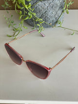 French Designer Collection Pink Cat Eye Sunglasses