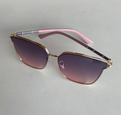 Luxe Pink Frame Square Sunglasses