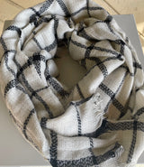 Black & Cream Checkered Scarf