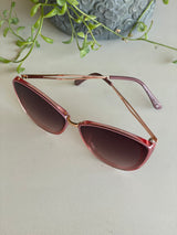 French Designer Collection Pink Cat Eye Sunglasses