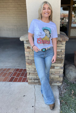 The Original Coors Cowgirl Ash Graphic Tee