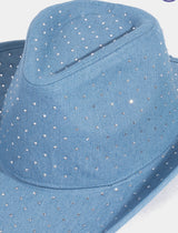 Denim & Rhinestones Cowgirl Hat w/Adjustable Fit