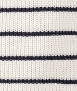 Cream & Navy Stripe Knit Sweater Vest