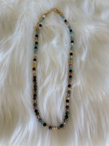 Colorful & Black Beaded Necklace