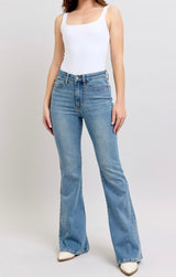 Lainey’s Cowgirl Embriodery Detail Bootcut High Rise Blue Denim Judy Blue Jeans