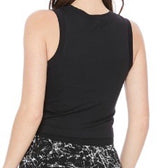 Black Cropped Seamless Muscle Tank by Dynamic Fashion