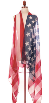 American Flag OS Scarf Vest